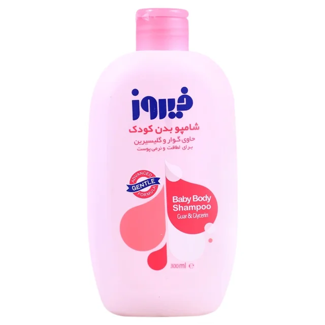 شامپو بدن کودک حاوی گوار و گلیسیرین صورتی فیروز
