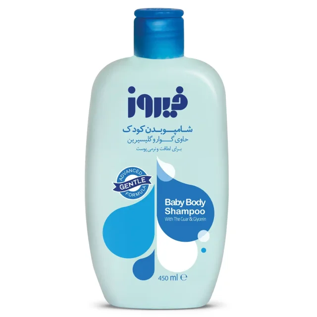 شامپو بدن کودک حاوی گوار و گلیسیرین آبی فیروز