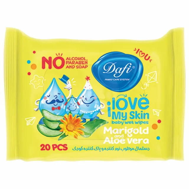 دستمال مرطوب نرم کننده و پاک کننده دافی