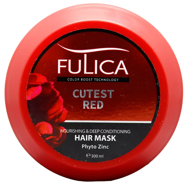 ماسک تقویت‌کننده و نرم‌کننده عمیق موهای قرمز فولیکا