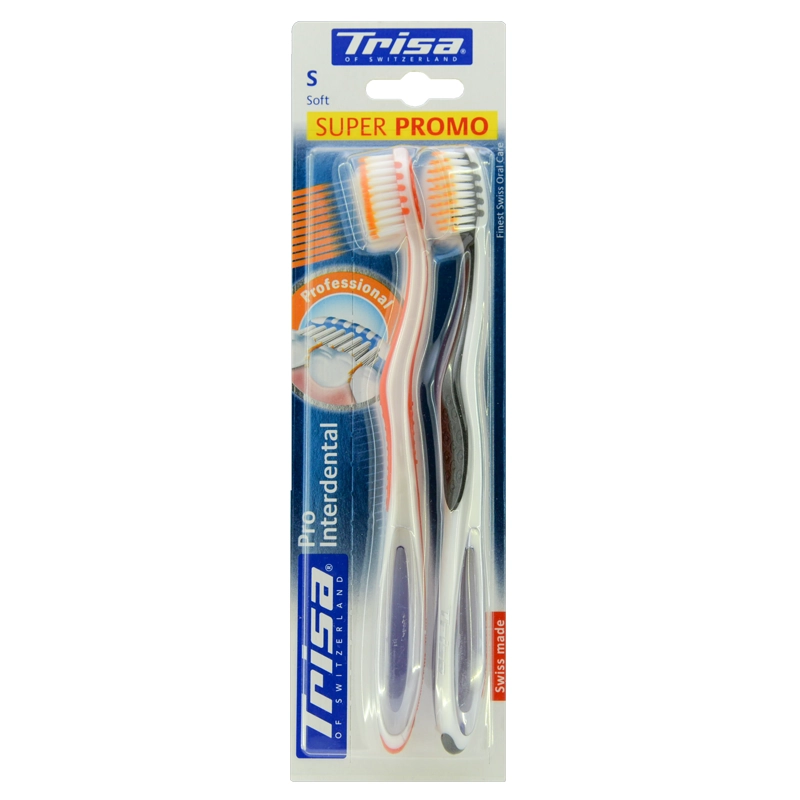 مسواک نرم دوتایی تریزا (مدل Pro Interdental)
