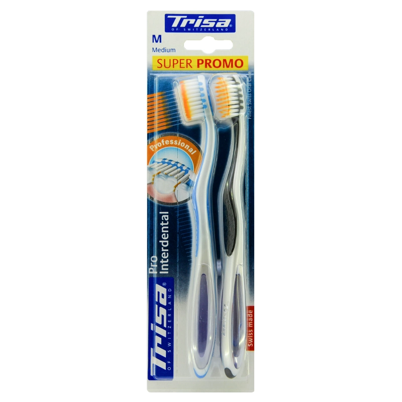 مسواک متوسط دوتایی تریزا (مدل Pro Interdental)