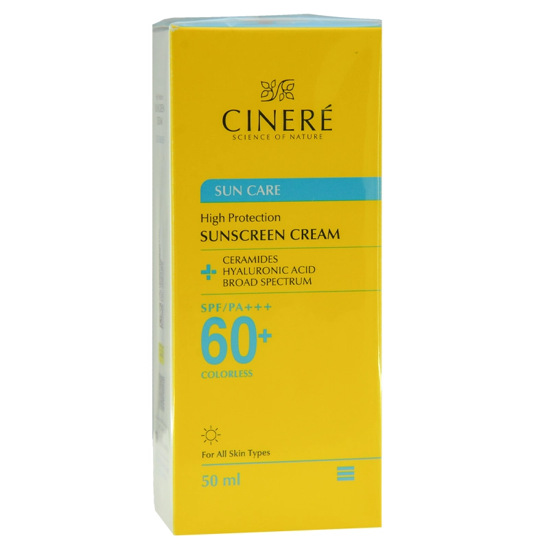 کرم ضدآفتاب بی‌رنگ انواع پوست سینره(SPF 60)