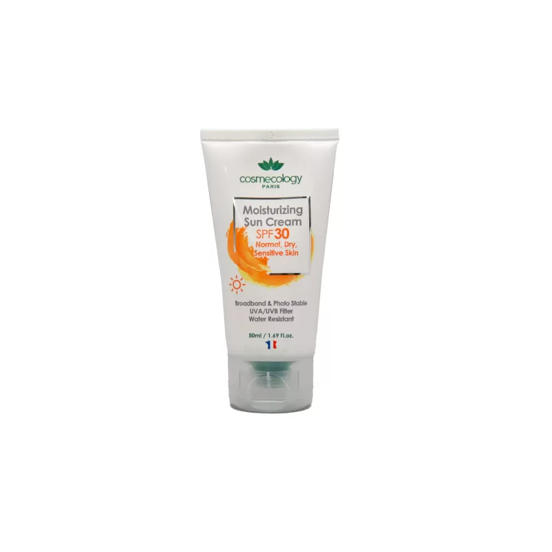 کرم ضد آفتاب مرطوب کننده پوست خشک و حساس کاسمکولوژی (SPF 30)
