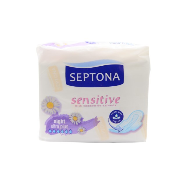 نوار بهداشتی بالدار ضد حساسیت ویژه شب سپتونا