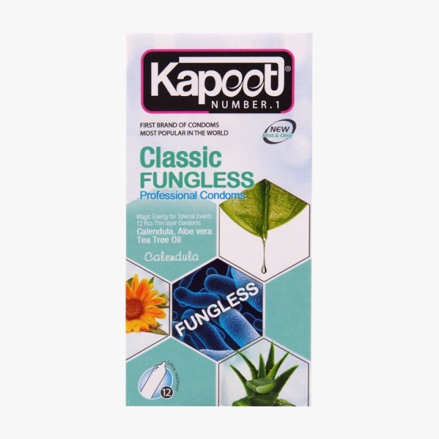 کاندوم کاپوت مدل Classic Fungless بسته 12 عددی