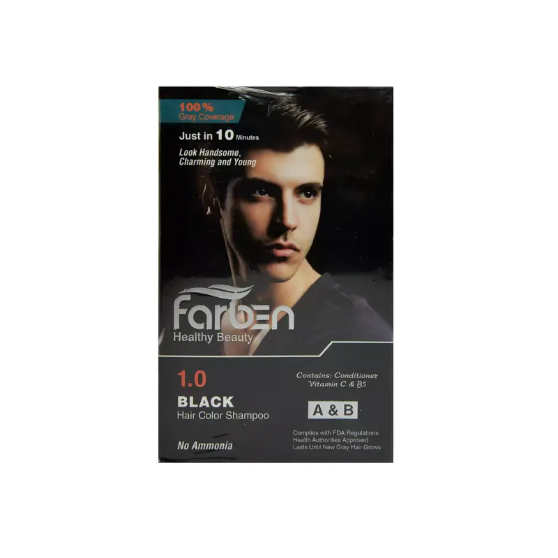 شامپو رنگ مردانه فاربن (مشکی)