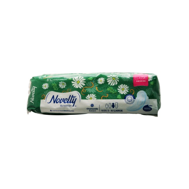 نواربهداشتی بالدار ضخیم بزرگ سایز 3 کلاسیک نولتی (8عددی)