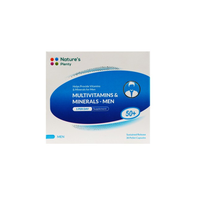 کپسول مولتی ویتامین مینرال آقایان +50  نیچرز پلنتی(30عددی)