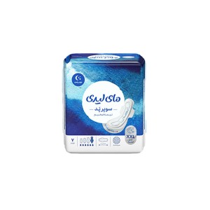 نوار بهداشتی سوپر پد با لایه رویی مشبک با حس نرمی پنبه مای لیدی (سایز XXL)