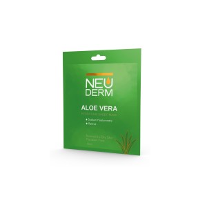 ماسک صورت نقابی پوست نرمال تا خشک نئودرم (حاوی عصاره آلوئه ورا)