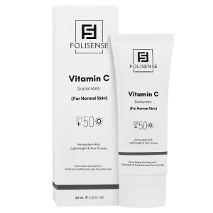 کرم ضد آفتاب حاوی ویتامین سی  پوست نرمال فولی سنس (SPF50)