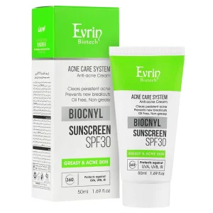 کرم ضدآفتاب پوست‌ چرب و آکنه ای اورین (SPF30)