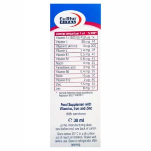 قطره مولتی‌ویت + آیزن و زینک یوروویتال