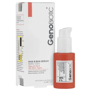 سرم لایه بردار قوی صورت و گردن ژنوبایوتیک (AHA30% و BHA 2%)