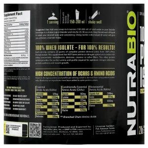 پروتئین وی ایزوله نوترابایو (907 گرمی)