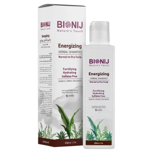 شامپو گیاهی تقویت کننده پیاز موی نرمال تا خشک بیونیج