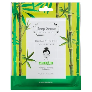 ماسک صورت نقابی پوست چرب و مختلط دیپ سنس (حاوی بامبو و درخت چای)