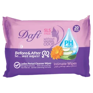 دستمال مرطوب بهداشتی بانوان دافی