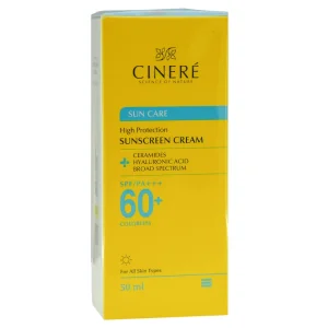 کرم ضدآفتاب انواع پوست سینره(بی رنگ) (+SPF 60)