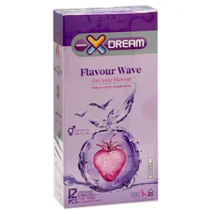 کاندوم ایکس دریم مدل Flavour Wave بسته 12 عددی
