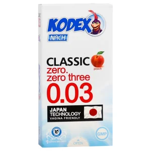 کاندوم فوق العاده نازک ۱۰ عددی کدکس (مدل Classic Zero Zero Three 0.03)