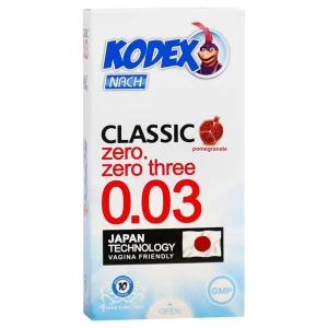 کاندوم فوق العاده نازک ۱۰ عددی کدکس (مدل Classic Zero Zero Three 0.03)
