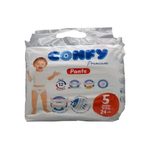 پوشک بچه سایز 5 کانفی 24 عددی (شورتی)