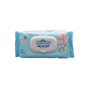 دستمال مرطوب آبرسان کودک مای بیبی (70 عددی)