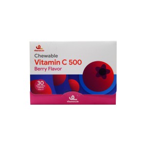 قرص جویدنی ویتامین ث 500 ویتامین لایف (طعم توت)