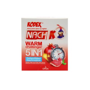 کاندوم تاخیری 3 عددی کدکس (مدل Warm Challenger 5 in 1)