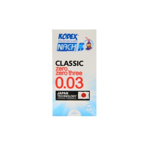 کاندوم فوق العاده نازک 10 عددی کدکس (مدل Classic Zero Zero Three 0.03)