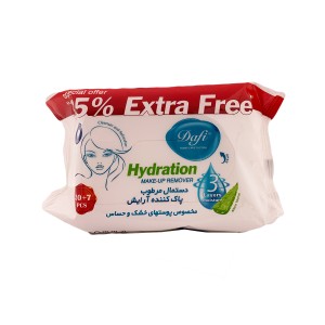 دستمال مرطوب پاک کننده آرایش پوستهای خشک دافی