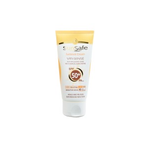 کرم ضدآفتاب کرم پودری (SPF 50) بژ طبیعی سان سیف