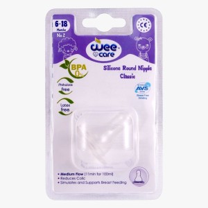 سر شیشه مدل Silicone Round Nipple Classic وی کر