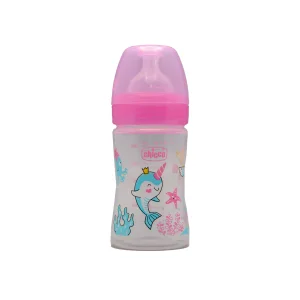 شیشه شیر دخترانه 150 میلی لیتری چیکو (مدل Well being)