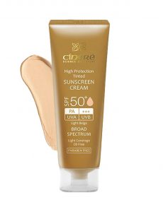 کرم ضد آفتاب رنگی spf 50 سینره (بژ روشن)