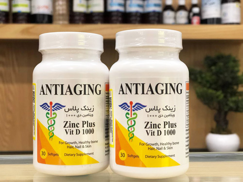 سافت ژل زینک پلاس ویتامین دی 1000 آنتی ای جینگ