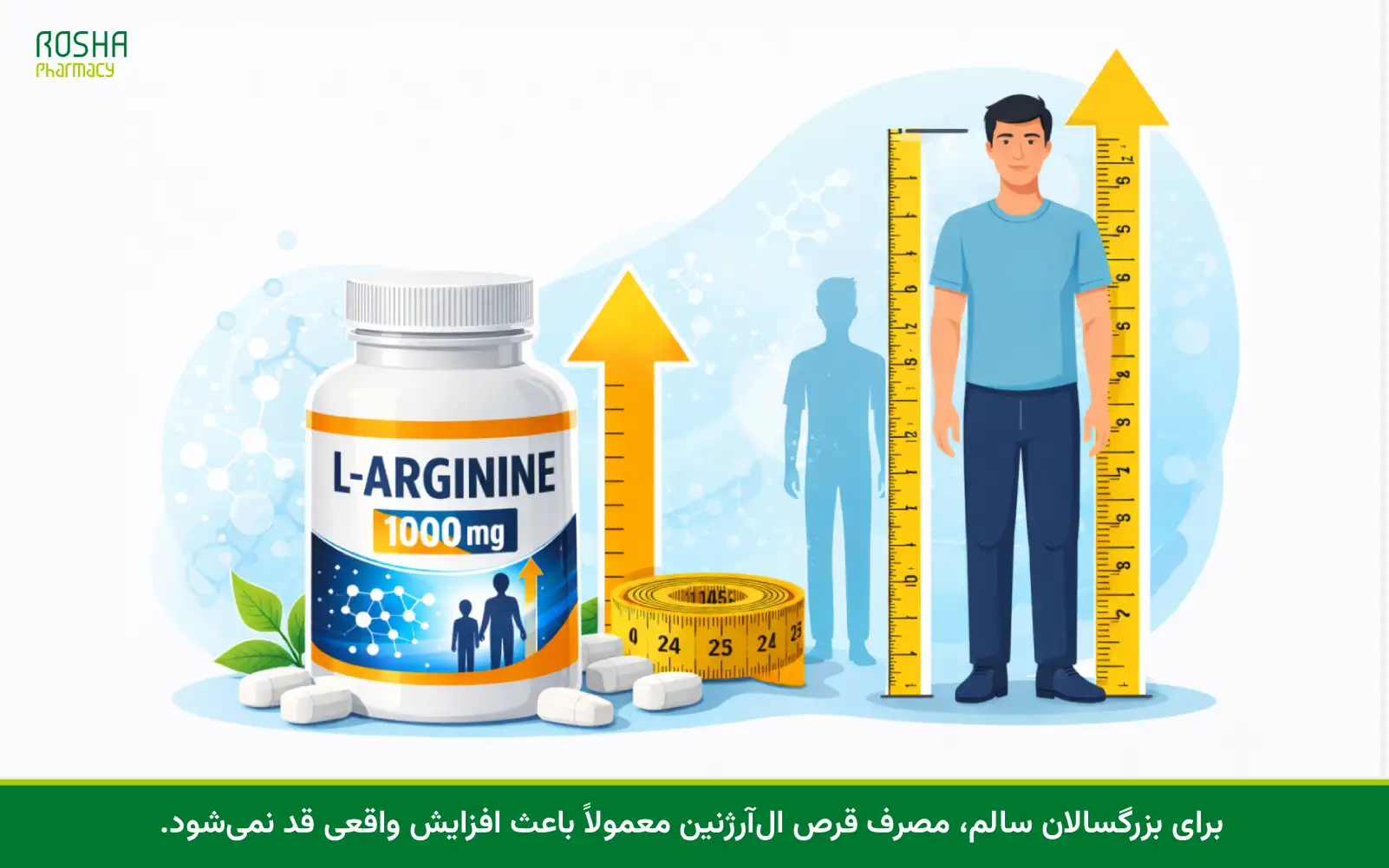قرص ال آرژنین برای افزایش قد بزرگسالان        