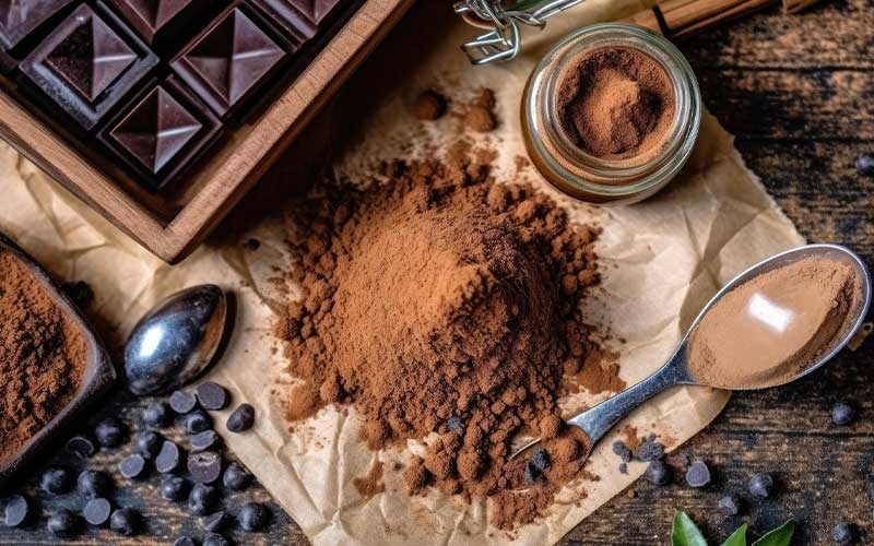 پودر کاکائو و شکلات تلخ