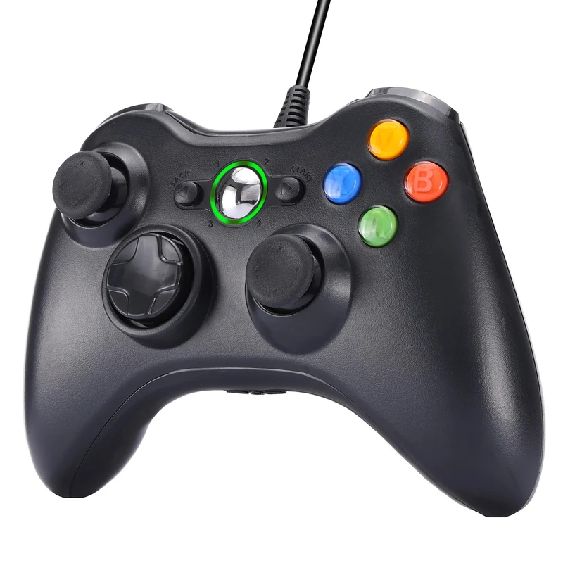 دسته بازی کامیپوتر سیم دار  طرح ایکس باکس 360 مدل  XBOX 360 HS-USB122