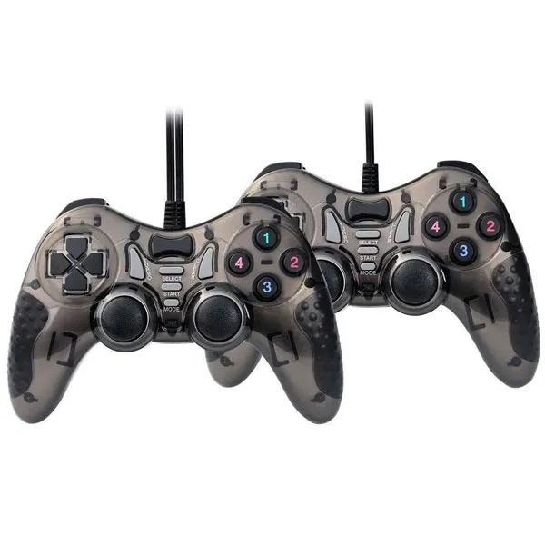 دسته بازی سیم دار دوبل شوکدار  طرح فضایی مدل USB-606