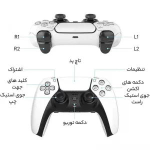 دسته بازی پلی استیشن 4 طرح دو رنگ مدل wireless controller T28