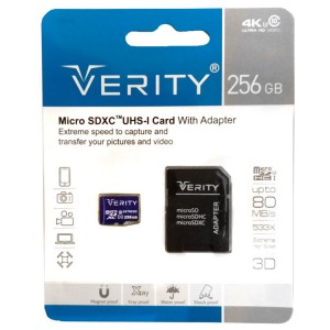 کارت حافظه وریتی مدل Verity 256GB Microsdxc UHS