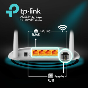 مودم روتر +ADSL2 تی پی-لینک مدل TD-W8961N_V5