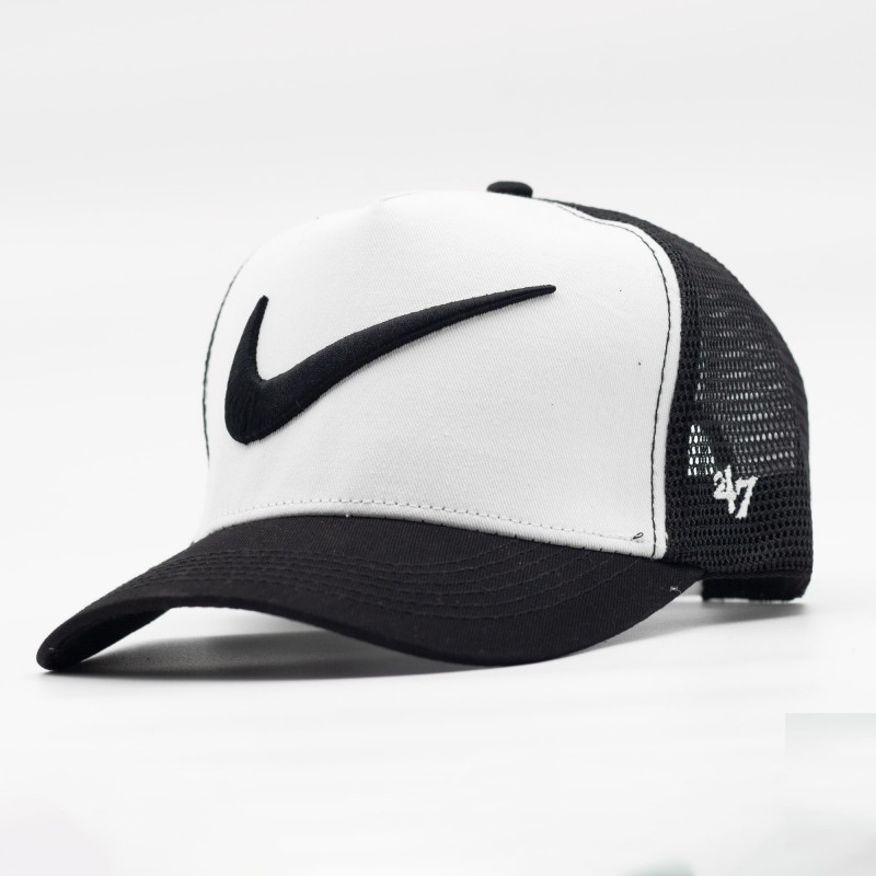 کلاه کپ نایکی مدل NIKE-CAP-NC-206461 | مستر کوالیتی | مشکی/سفید