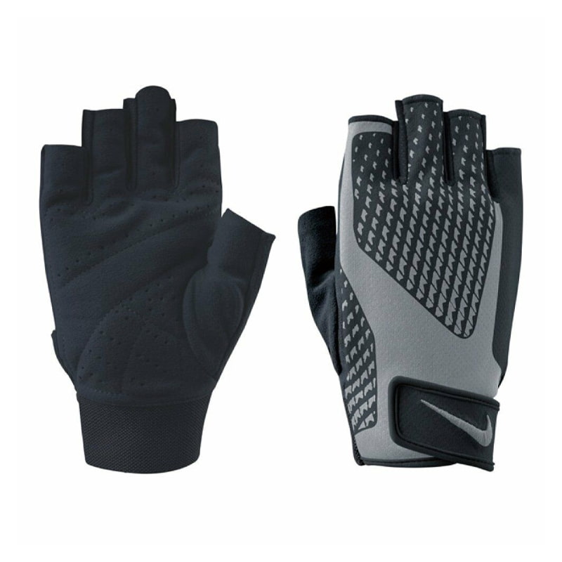 دستکش بدنسازی مردانه نایکی مدل CORE LOCK TRAINING | مشکی/طوسی
