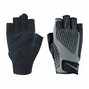 دستکش بدنسازی مردانه نایکی مدل CORE LOCK TRAINING | مشکی/طوسی