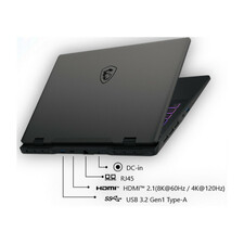 لپ تاپ  ام اس آی مدل Sword 16 HX B13VGKG-i7 13700HX-32GB DDR5-1TB SSD-RTX4070-FHD