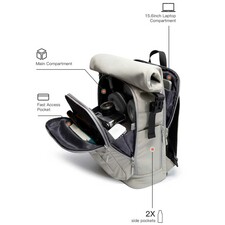 کوله پشتی مسافرتی لپ تاپ 15.6 اینچ با ظرفیت بزرگ 25 لیتر بنج